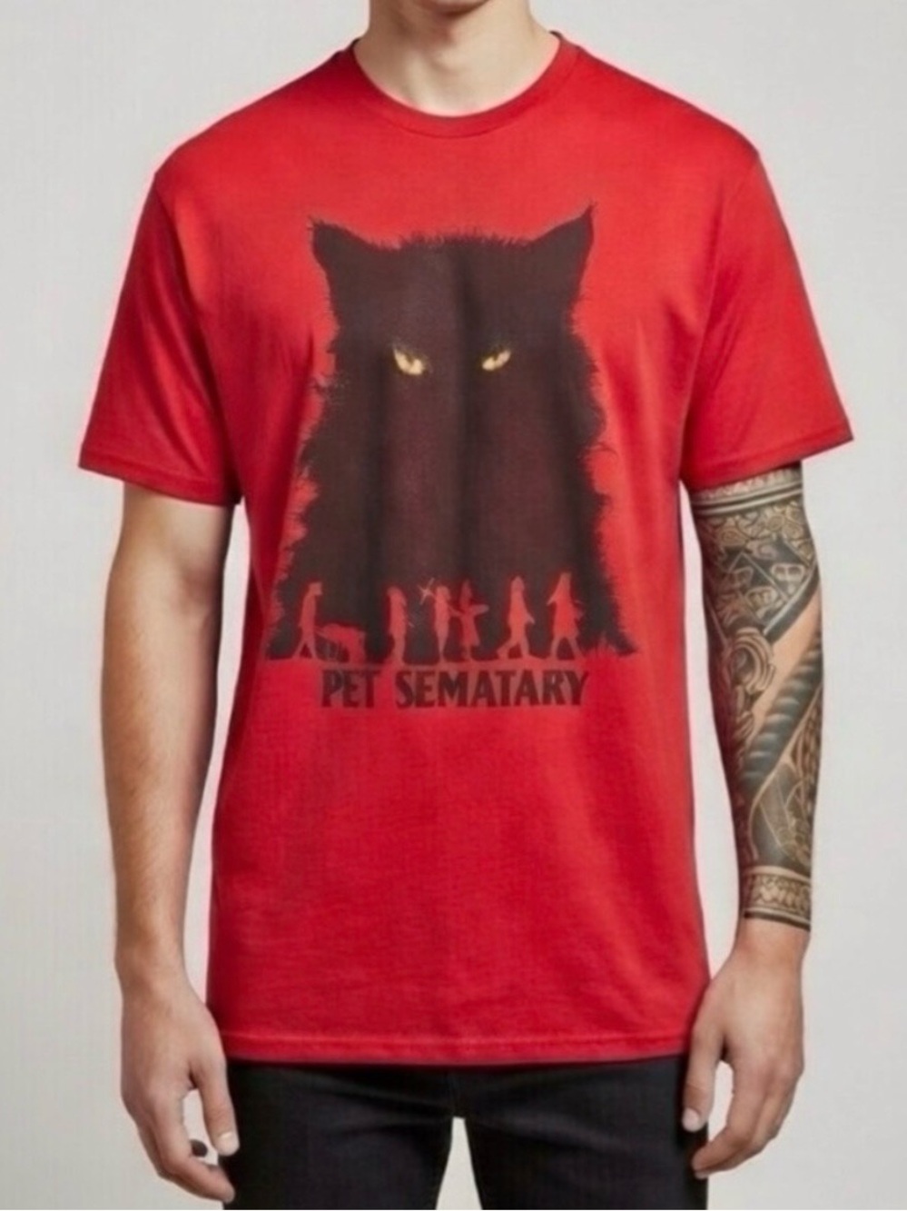 District Red Pet Sematary Cat Graphic T-Shirt - NWOT - Size -XL